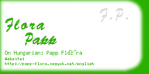 flora papp business card